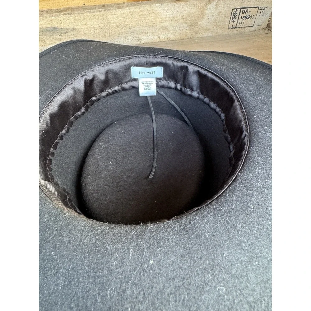 Nine West Black Wool Hat Ladies‎ New